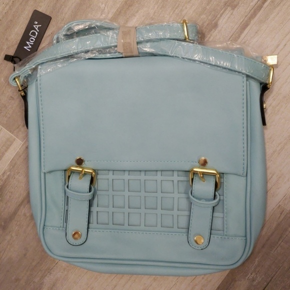Mint Green Square Double Box Crossbody - Picture 2 of 4